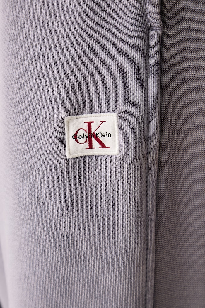 Παντελόνι επίσημο γυναικείο με βαμβάκι Calvin Klein Jeans LV047H224G γκρί