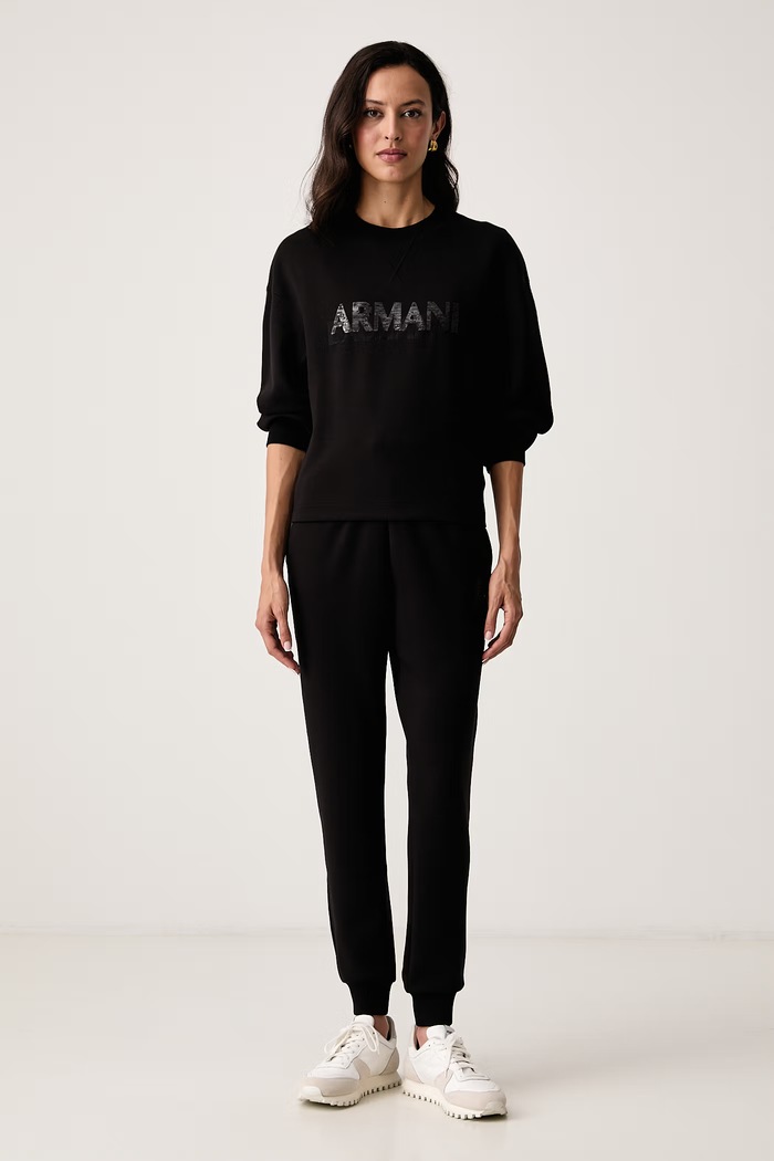 Armani Exchange Trenirka ženska z viskozo XW002862.AF13397 črna AW26