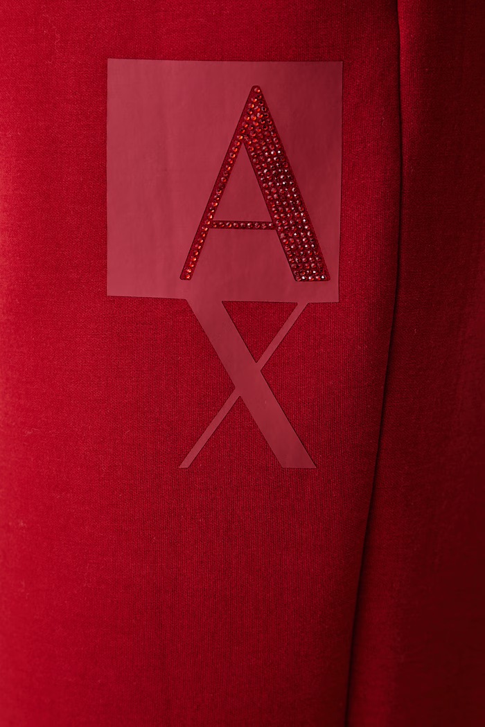 Spodnie dresowe damskie Armani Exchange XW002422.AF25516 czerwony