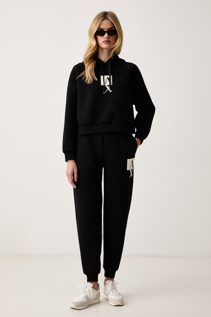 Armani Exchange Pantaloni da tuta da donna XW002422.AF25516 nero AW26