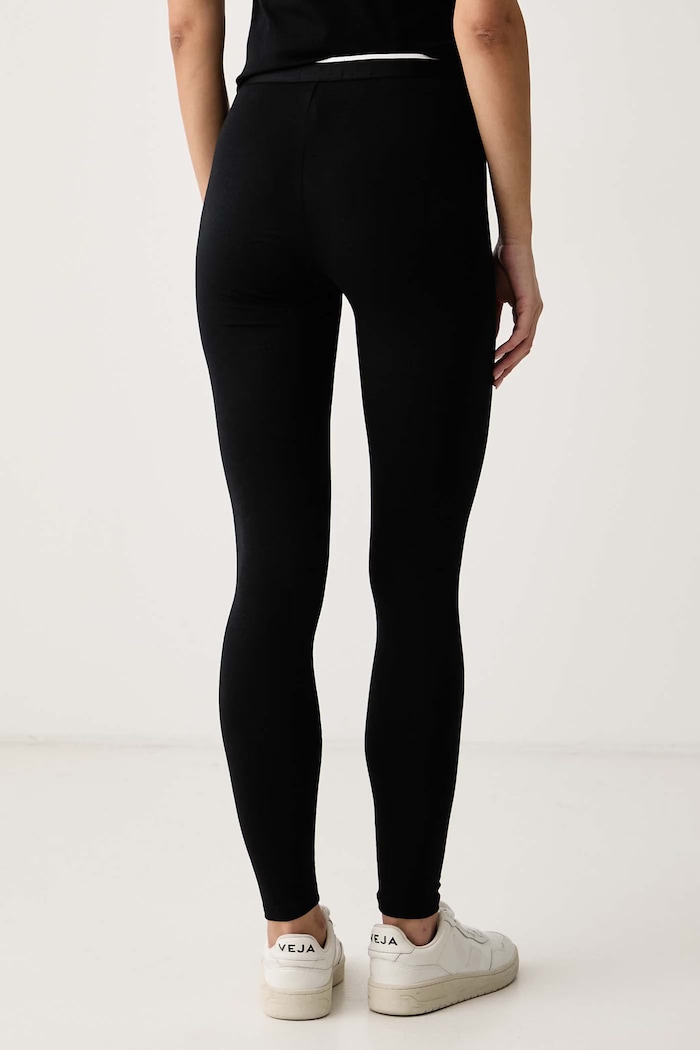 Odzież Emporio Armani Underwear Legginsy lounge damskie bawełniane z elastanem EW001901.AF27298 czarny