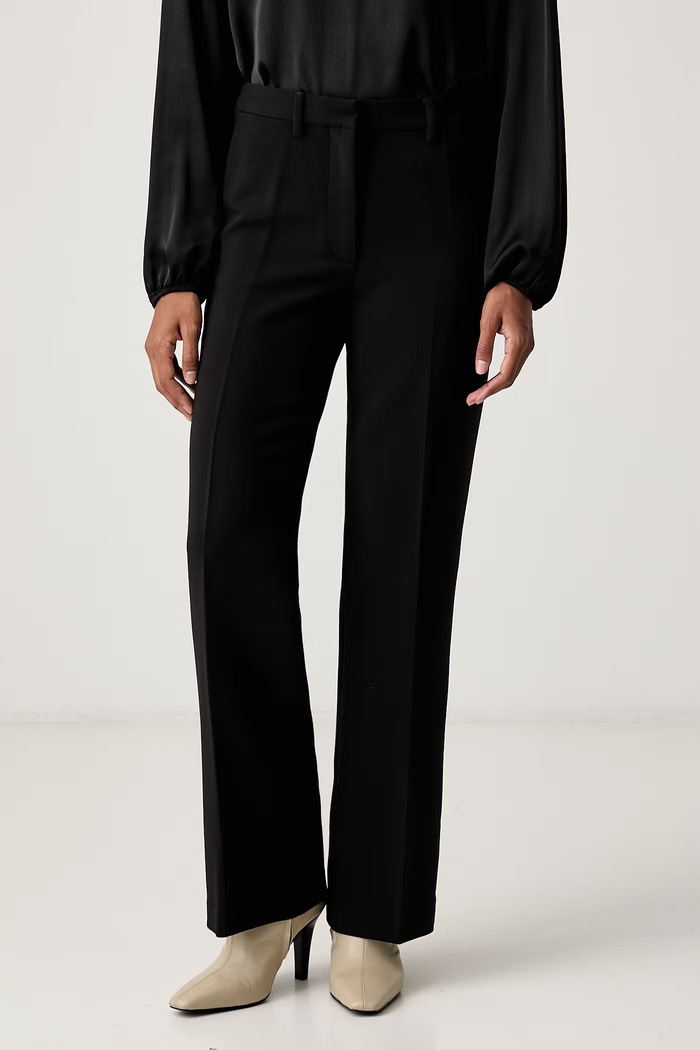 Bardot Spodnie straight damskie MILENA czarny 60444PB