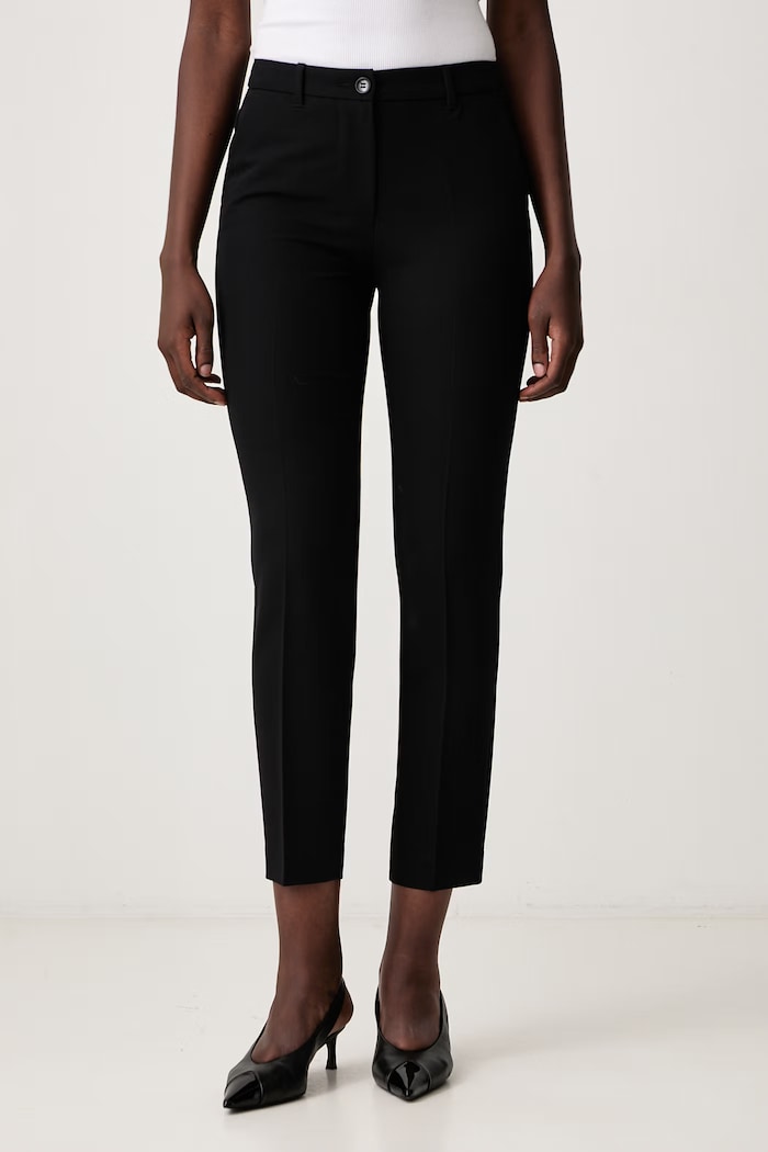 Sisley Spodnie slim fit damskie czarny 4KVXPF00C