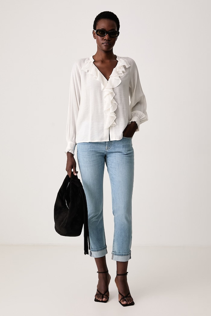 Sisley Jeansy regular damskie 4W44PE00B niebieski AW26