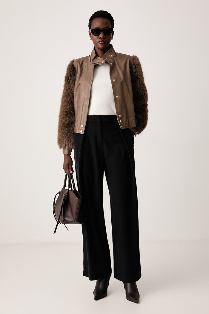 Sisley Nohavice regular dámske 4MQGLF09U čierna AW26