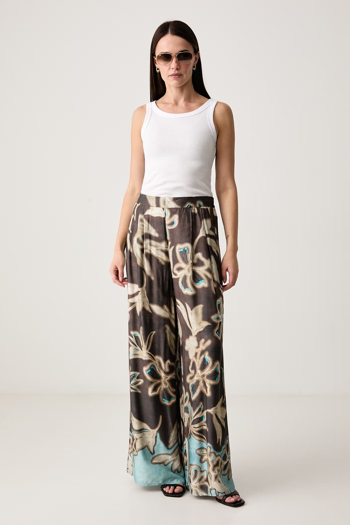United Colors of Benetton Spodnie damskie z wiskozy 49NPDF0CT brązowy AW26