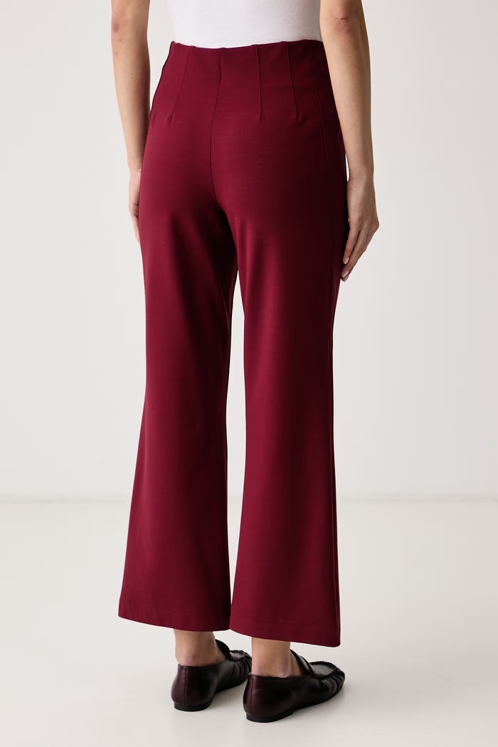 Oblečenie United Colors of Benetton Nohavice dámske s viskózou 47CKDF0CO burgundské