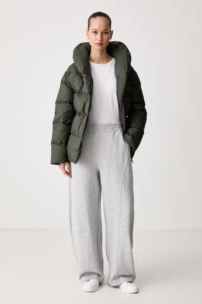 United Colors of Benetton Spodnie dresowe damskie z bawełną 3SKGDF01N szary AW26