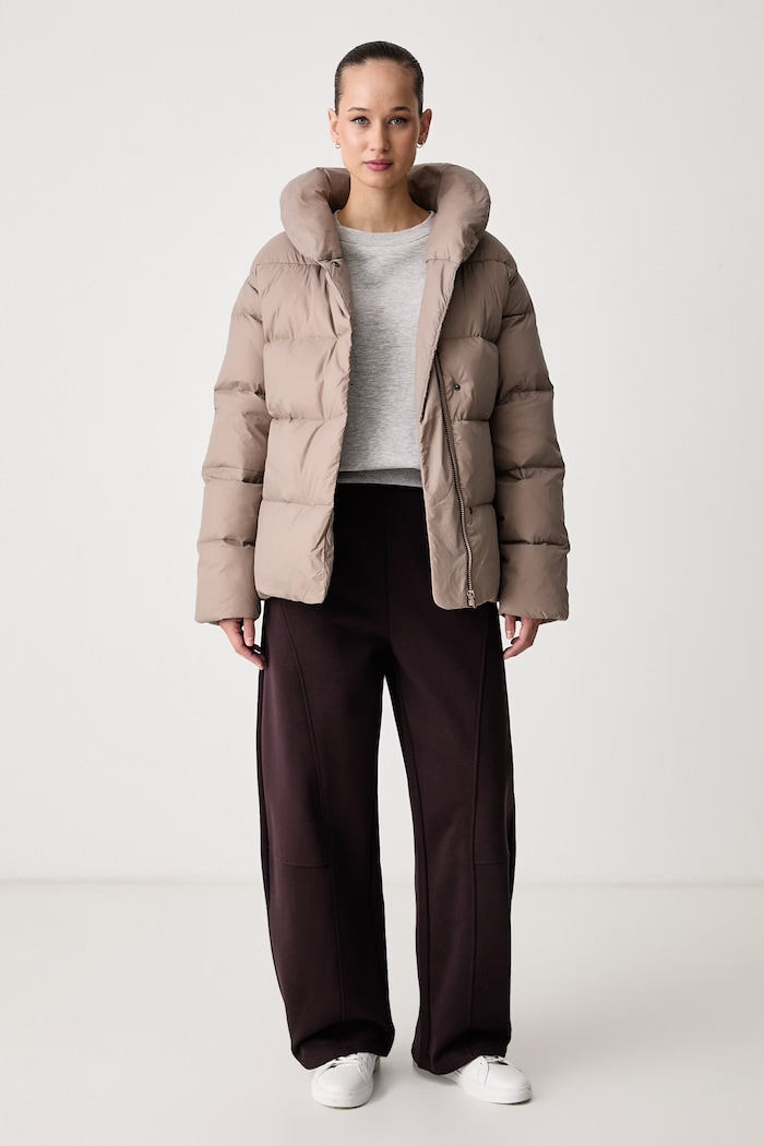 United Colors of Benetton Spodnie dresowe damskie z bawełną 3SKGDF01N brązowy AW26