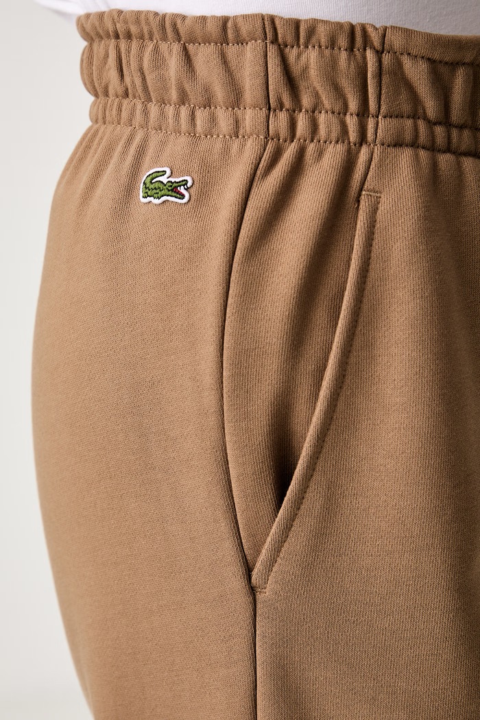 Lacoste spodnie dresowe damskie bawełniane brązowy XF5268