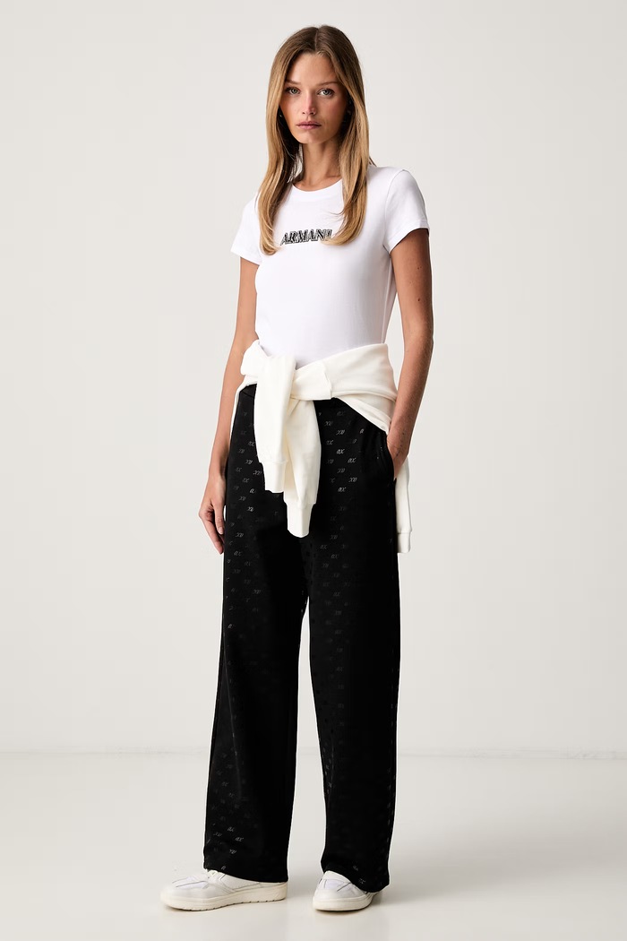 Armani Exchange teplákové nohavice dámske s bavlnou XW002749.AF24095 čierna AW26