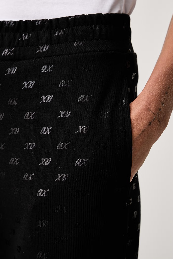 Armani Exchange teplákové nohavice dámske s bavlnou čierna XW002749.AF24095