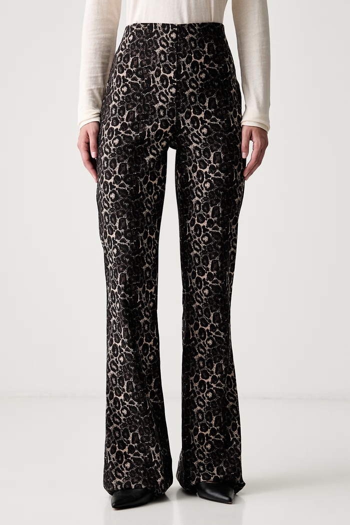 Joseph Ribkoff legginsy damskie z bawełną brązowy 263085