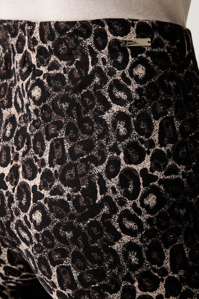 Joseph Ribkoff legginsy damskie z bawełną brązowy 263085