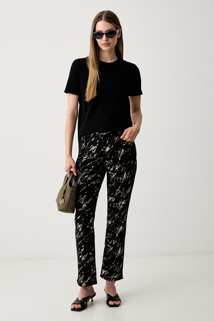 Joseph Ribkoff jeansy straight damskie 263972 czarny AW26