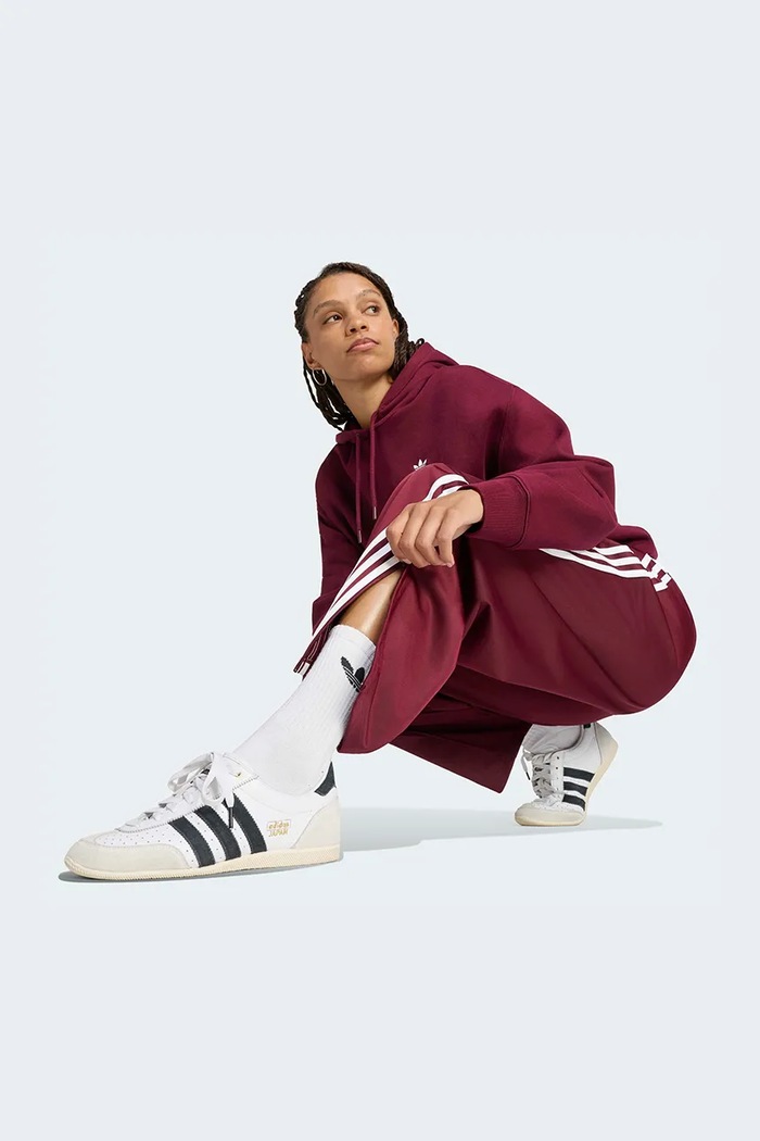 Kalhoty dámské Firebird Barrel adidas Originals burgundské LF1060