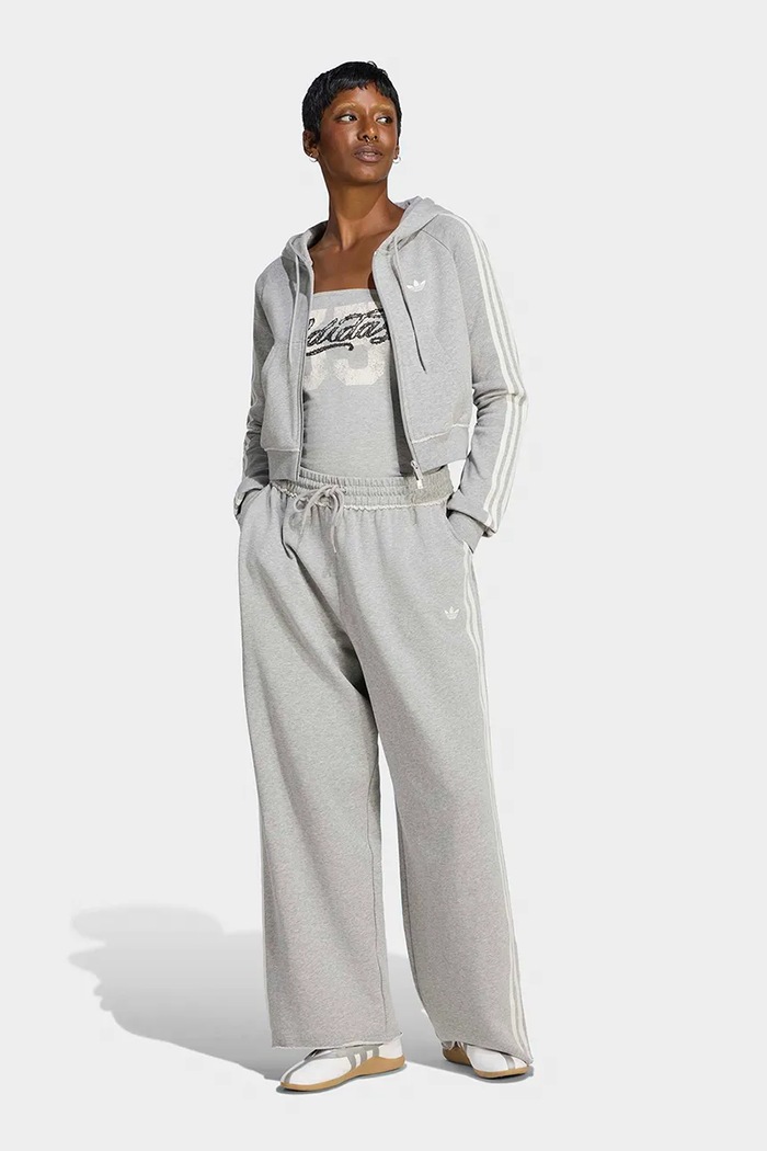 Odzież adidas Originals Spodnie dresowe damskie bawełniane LE8322 szary