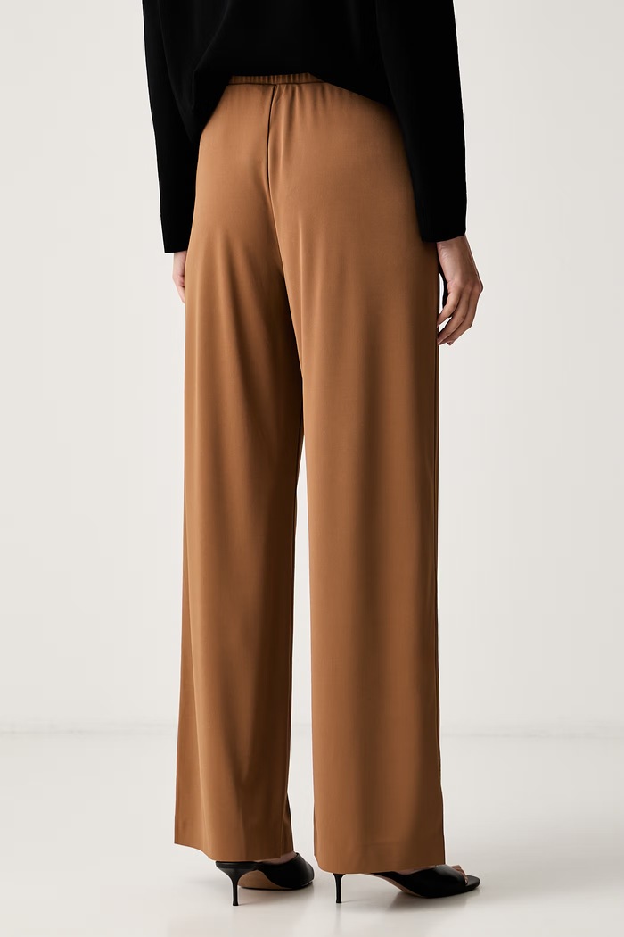 Odzież MM by Max Mara spodnie straight damskie MMLEDOTTO 2626786167600 brązowy