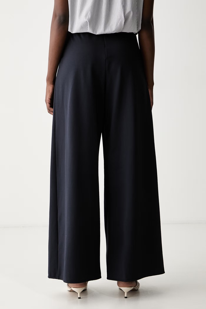 Odzież MM by Max Mara spodnie palazzo damskie MMLVONGOLA 2626786147600 granatowy