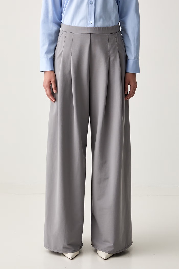 MM by Max Mara брюки-палаццо для женщин MMLVONGOLA серый 2626786147600