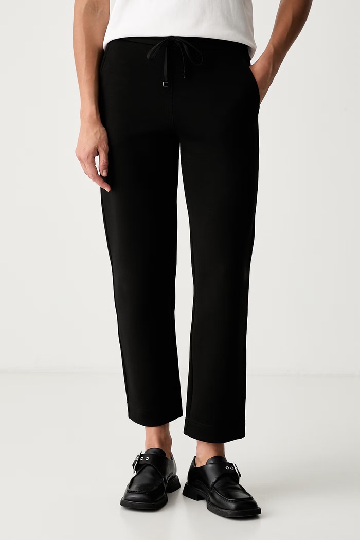 MM by Max Mara spodnie dresowe damskie z bawełną MMLZINNIA czarny 2626786107600