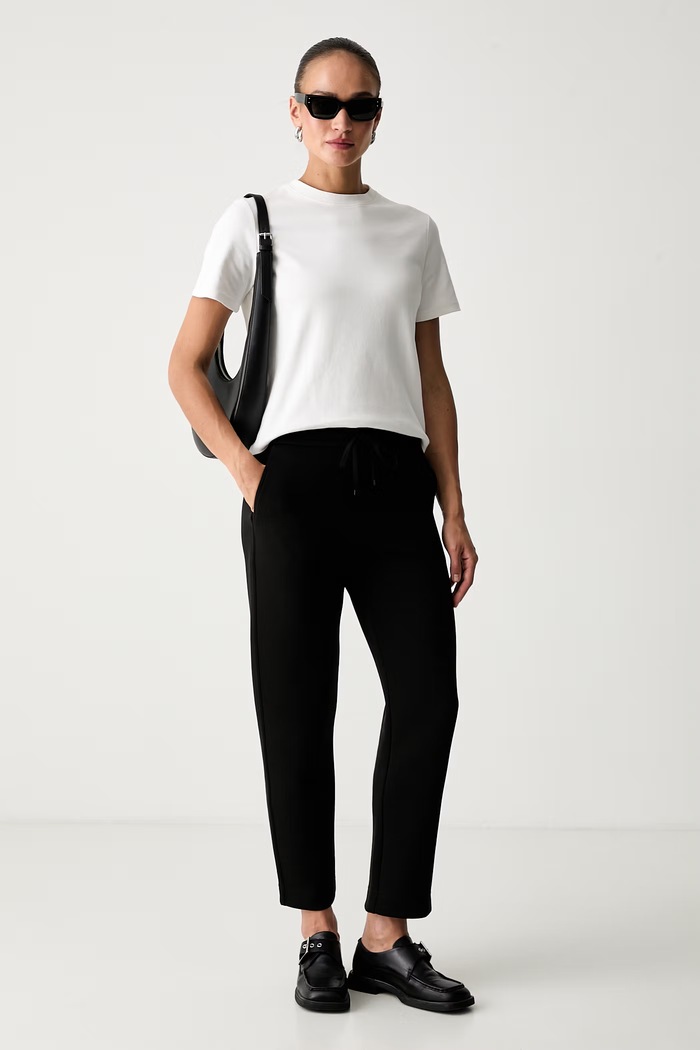 MM by Max Mara spodnie dresowe damskie z bawełną MMLZINNIA 2626786107600 czarny AW26