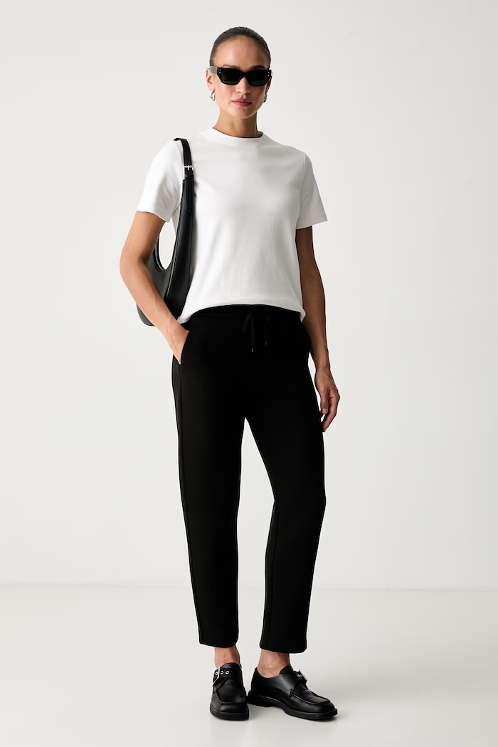 MM by Max Mara spodnie dresowe damskie z bawełną MMLZINNIA 2626786107600 czarny AW26