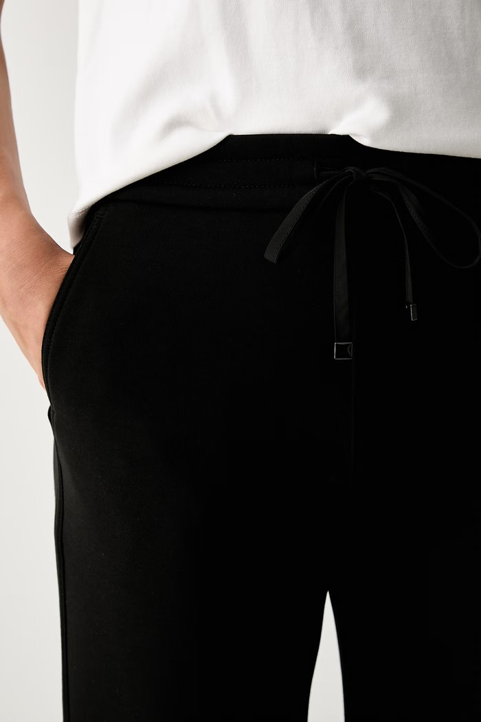 MM by Max Mara spodnie dresowe damskie z bawełną MMLZINNIA czarny 2626786107600