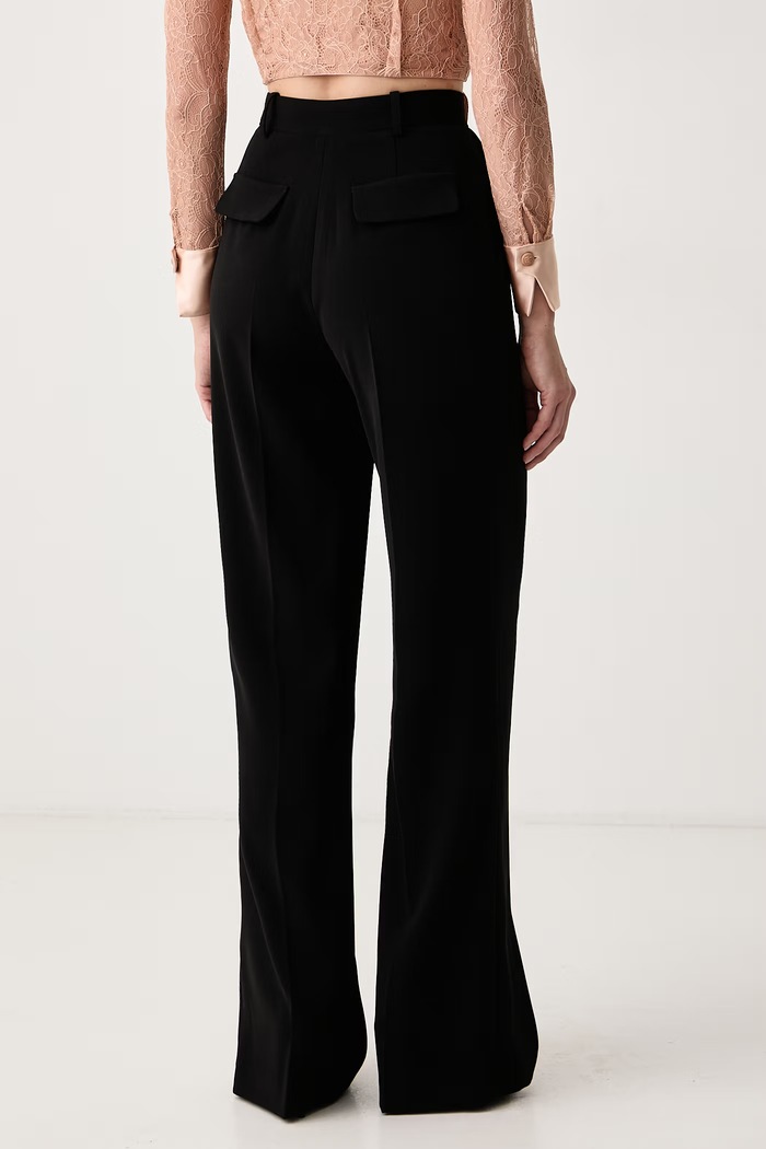 Odzież Elisabetta Franchi Spodnie garniturowe damskie PA20766E2 czarny