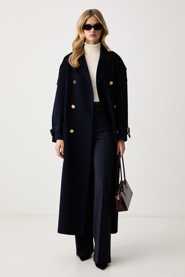 Elisabetta Franchi Spodnie garniturowe damskie PA19666E2 granatowy AW26