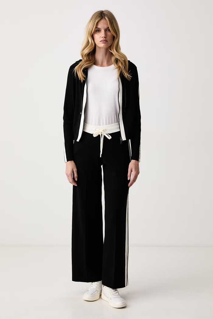 Elisabetta Franchi Spodnie dresowe damskie z wiskozą KP75S66E2 czarny AW26
