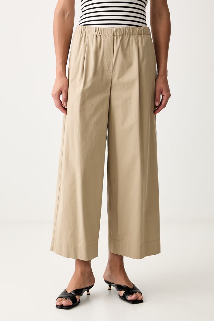Weekend Max Mara spodnie straight damskie bawełniane WKDLIBERO beżowy 2625136081600