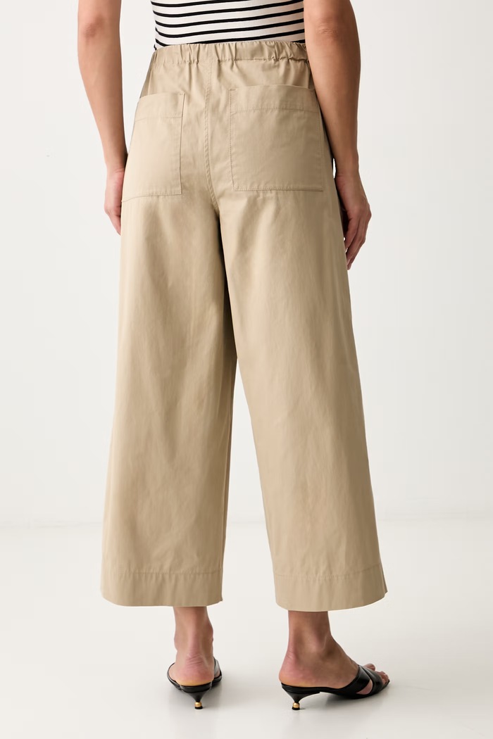 Odzież Weekend Max Mara spodnie straight damskie bawełniane WKDLIBERO 2625136081600 beżowy