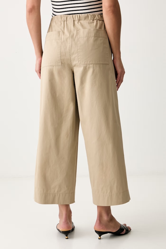Odzież Weekend Max Mara spodnie straight damskie bawełniane WKDLIBERO 2625136081600 beżowy