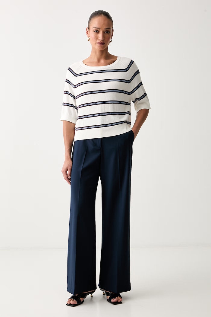 Weekend Max Mara spodnie damskie wełniane WKDVISIVO 2625136061600 granatowy AW26