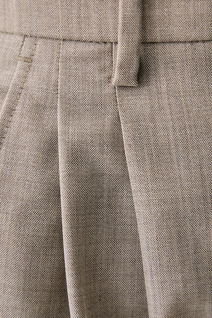 Spodnie damskie wełniane WKDOVVIO Weekend Max Mara 2625136051600 beżowy