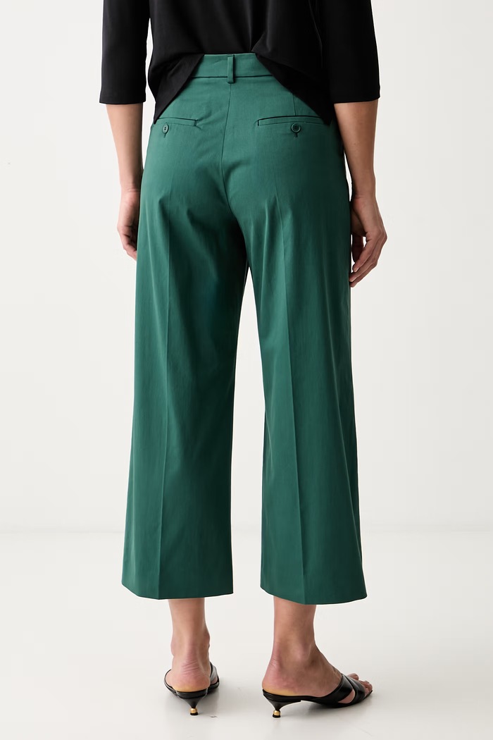Odzież Weekend Max Mara spodnie damskie z bawełną WKDURIAL 2625136031600 zielony