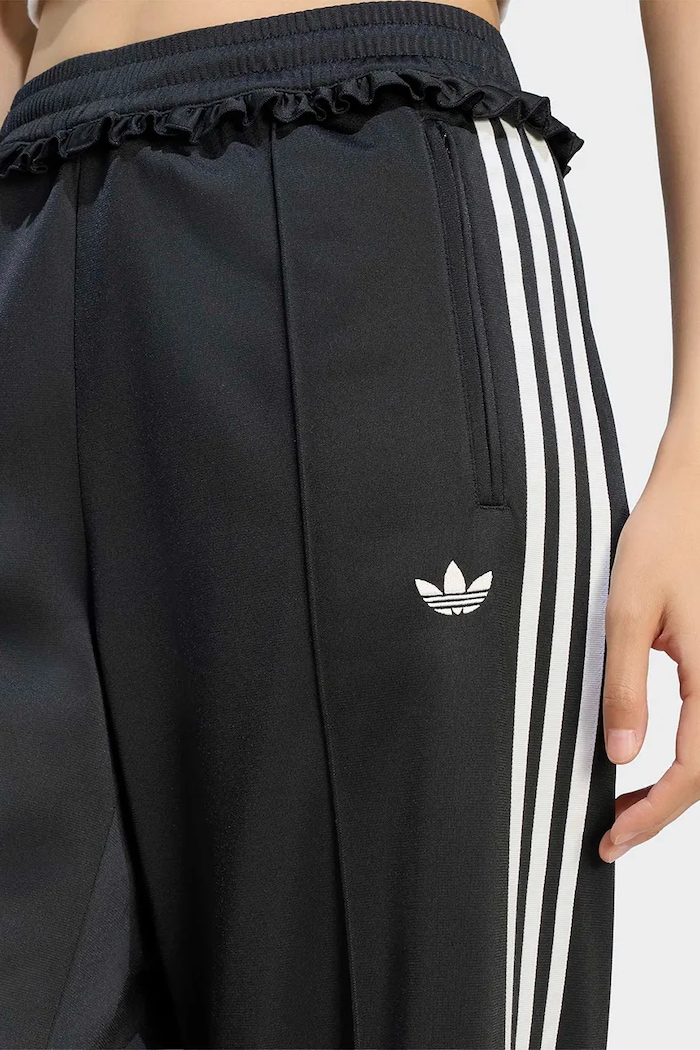 Spodnie wide leg damskie Pleated Firebird adidas Originals LG4302 czarny