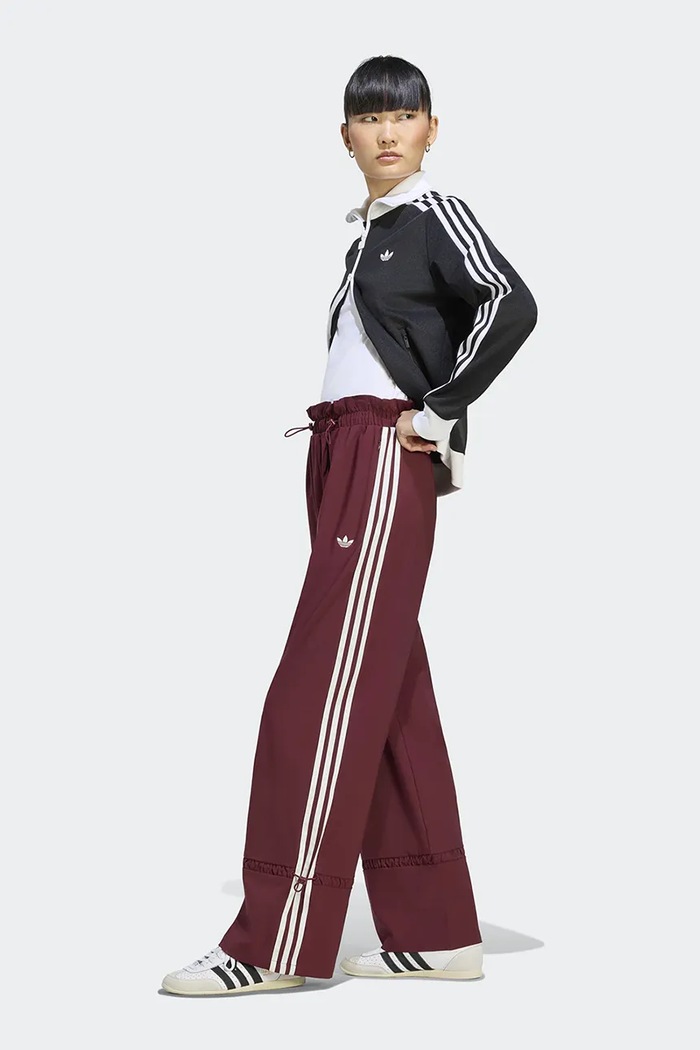 Odzież adidas Originals Spodnie dresowe damskie Nylon Paper Bag LG4281 bordowy