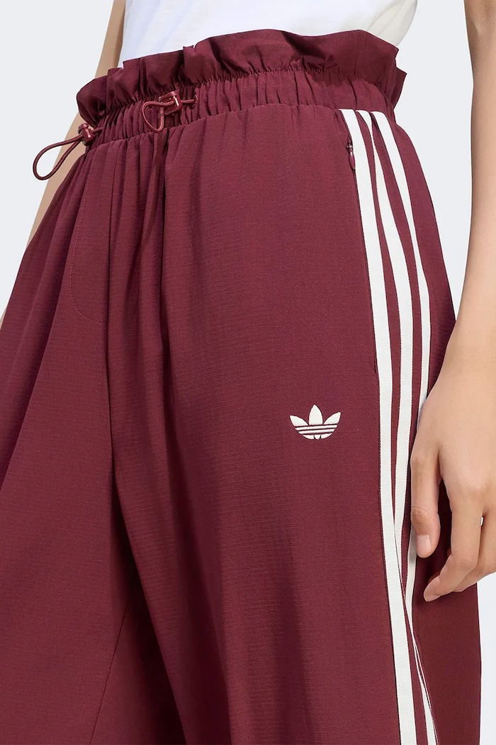 Spodnie dresowe damskie Nylon Paper Bag adidas Originals LG4281 bordowy