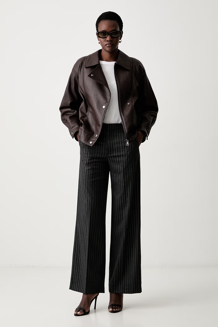 Zadig&Voltaire ravne hlače ženske PANOL WWPA01905 črna AW26