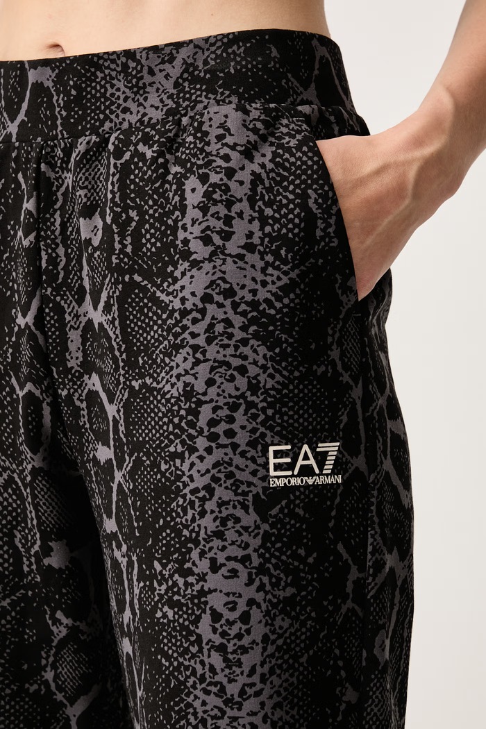 EA7 Emporio Armani spodnie dresowe damskie z bawełną AF26043.7W001416 szary