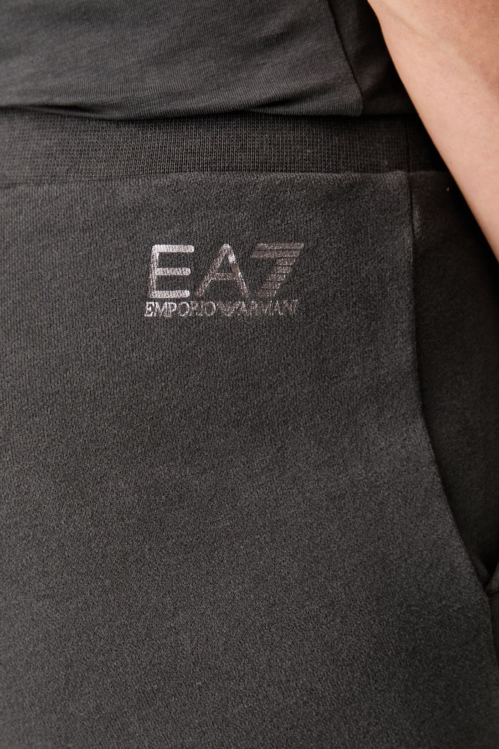 EA7 Emporio Armani spodnie dresowe damskie z bawełną szary AF20758.7W001402