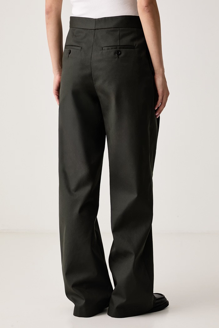 Oblečenie MSGM Nohavice straight dámske 4142MDP03.267814 zelená