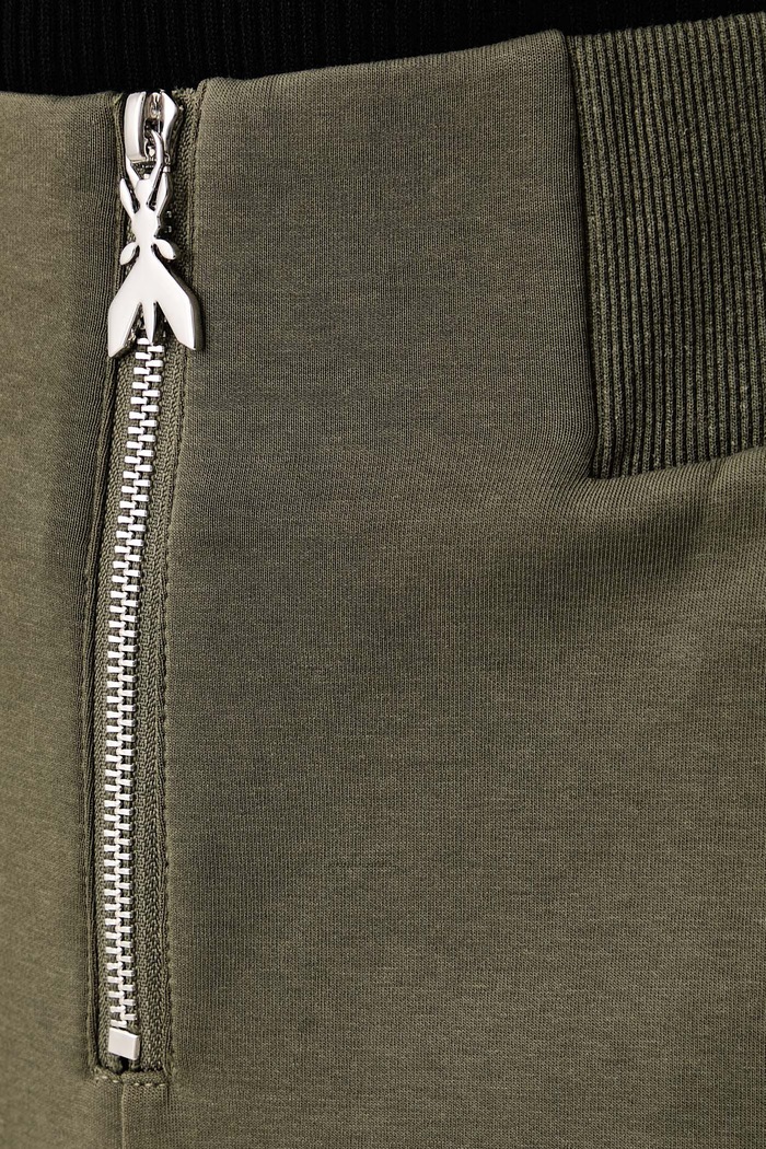 Spodnie dresowe damskie bawełniane Patrizia Pepe 8P0469.J0044 zielony