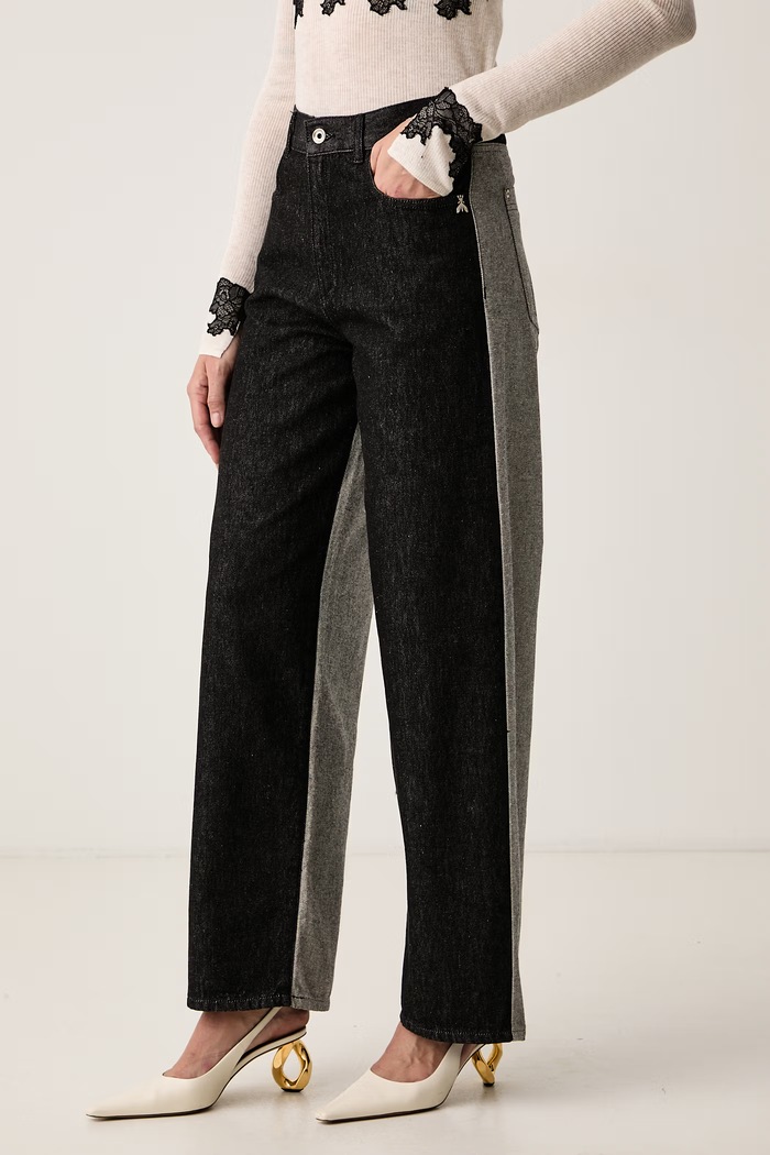 Jeansy wide leg damskie Patrizia Pepe 8P0028.D1101 czarny