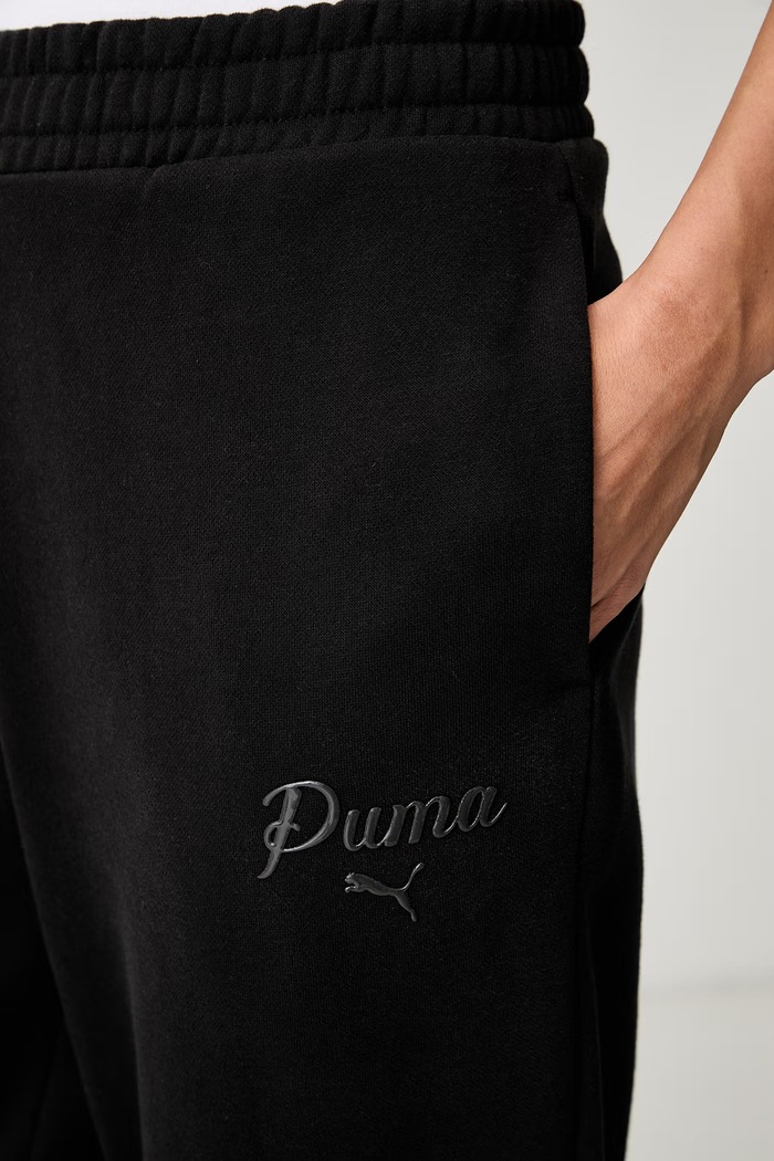 Puma spodnie dresowe damskie z bawełną Essentials czarny 694067