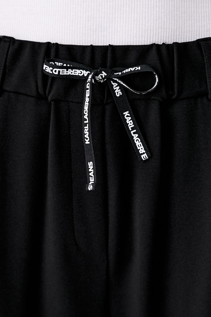 Karl Lagerfeld Jeans spodnie dresowe damskie z wiskozą czarny B3W10024