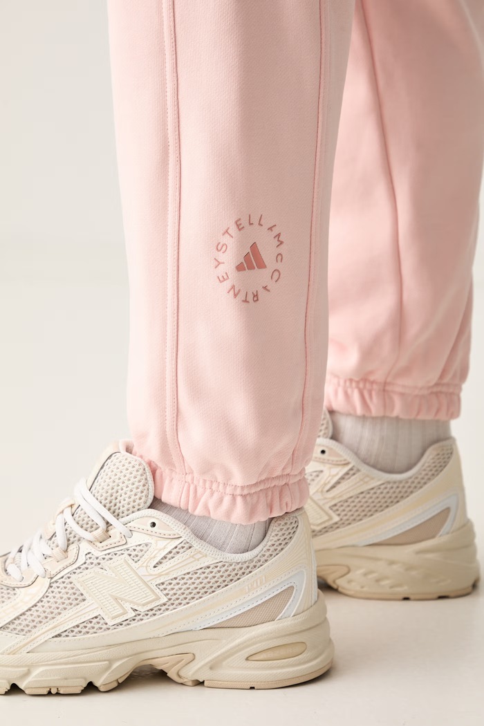 adidas by Stella McCartney spodnie dresowe damskie z bawełną KR6287 różowy