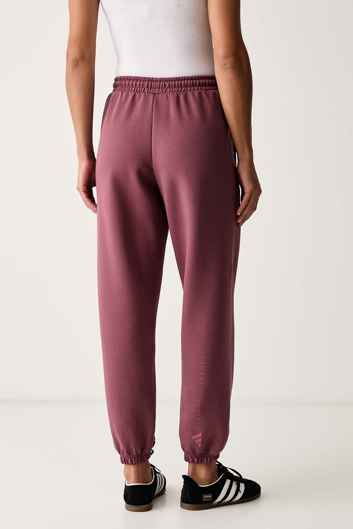 Odjeća adidas by Stella McCartney Jogger hlače za žene s pamukom KR3071 bordo